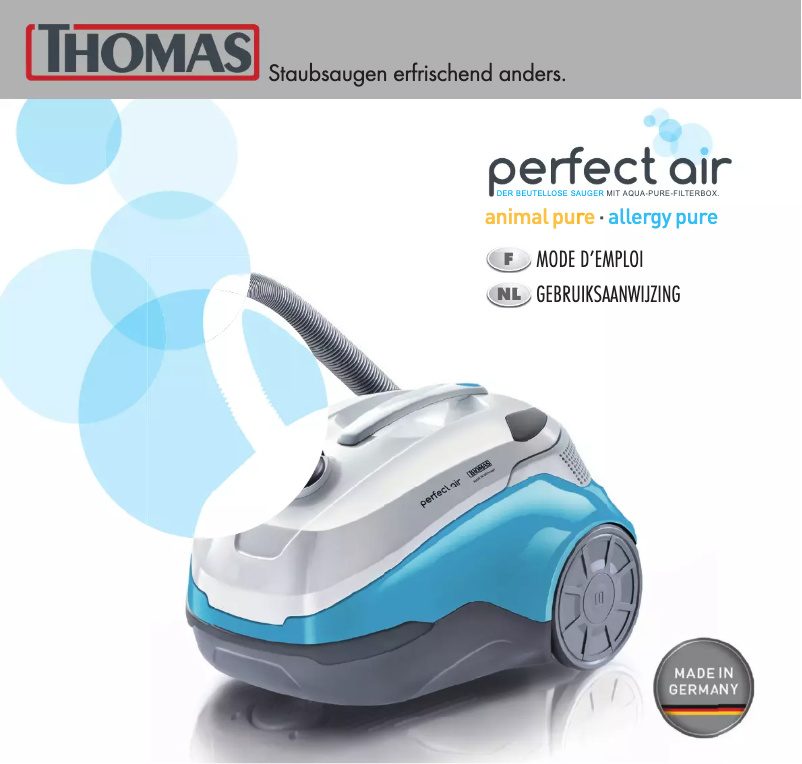 Page n°1 - Manuel utilisateur Thomas Perfect Air Allergy Pure