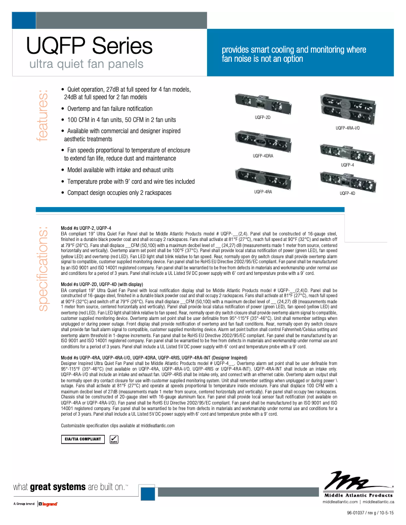 Image de la première page du manuel de l'appareil IUQFP-4D