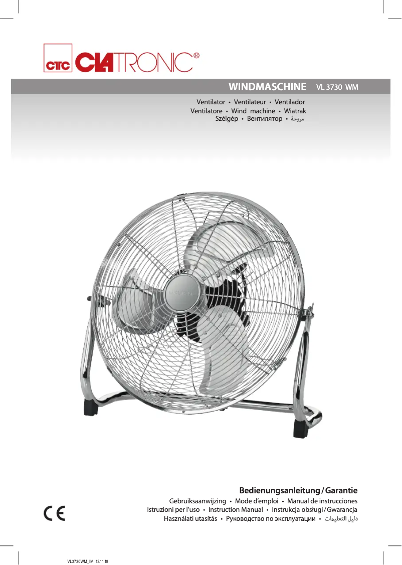 Page 1 de la notice Manuel utilisateur Clatronic VL 3730 WM