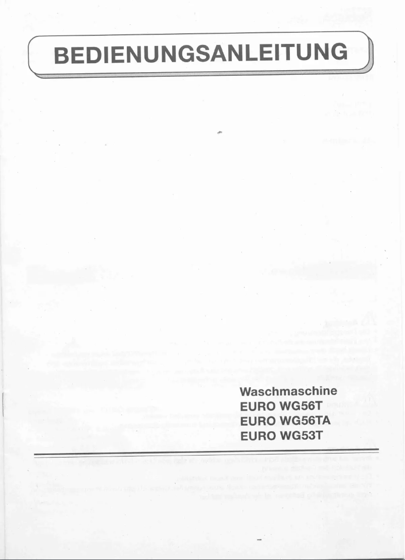 Page 1 de la notice Manuel utilisateur Eudora Euro WG53T