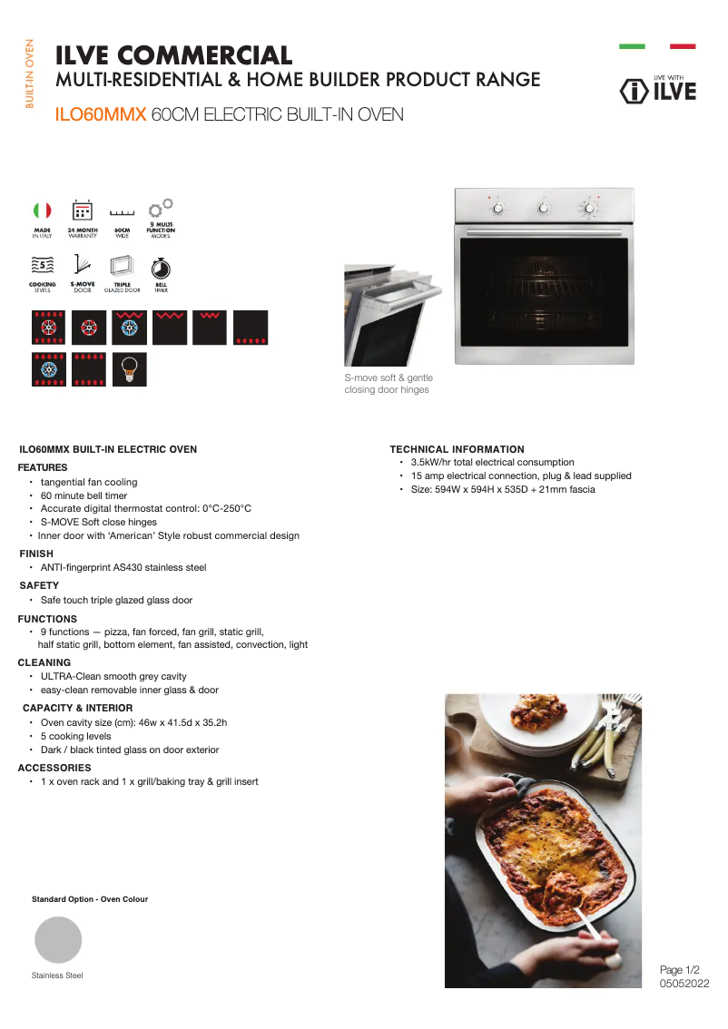 Image de la première page du manuel de l'appareil ILO60MMX