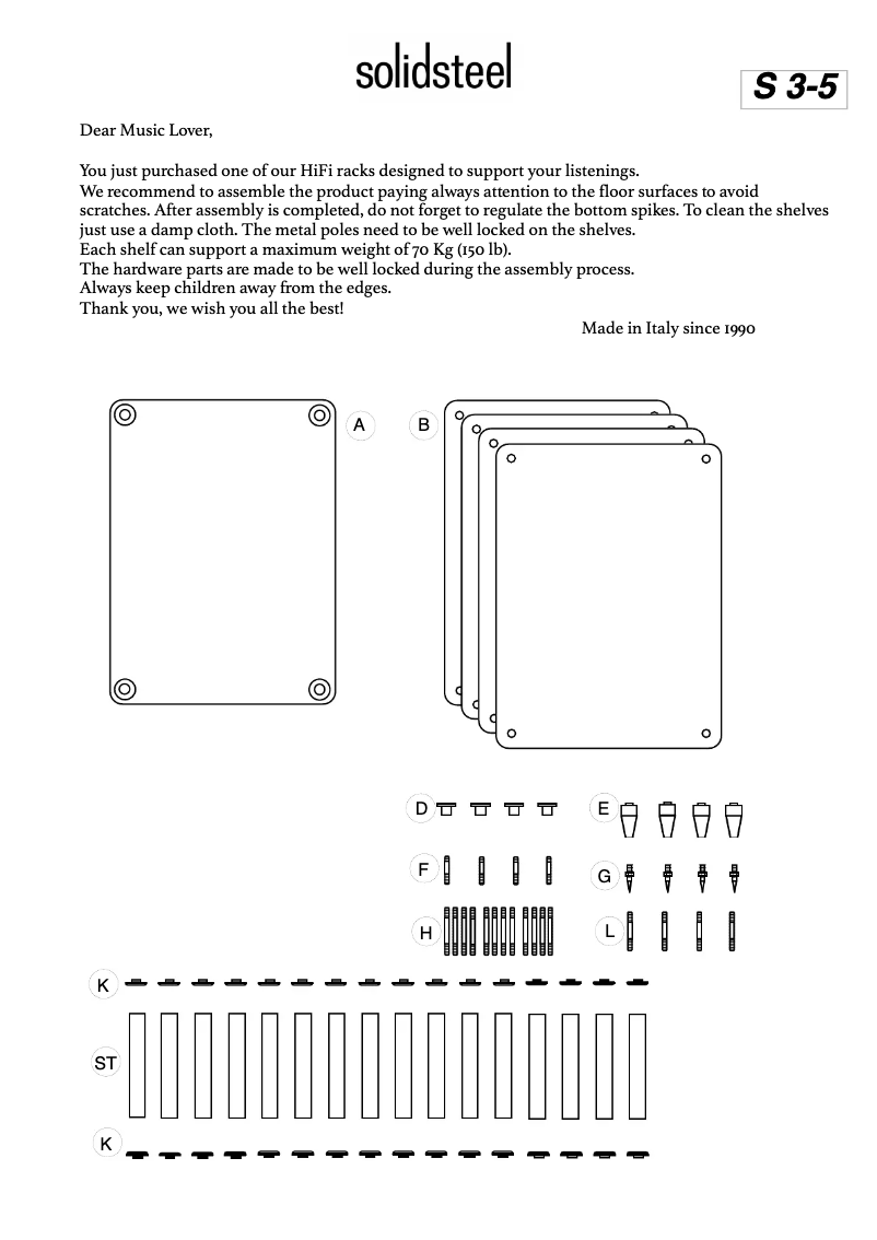 Page 1 de la notice Manuel utilisateur Solidsteel S3-5