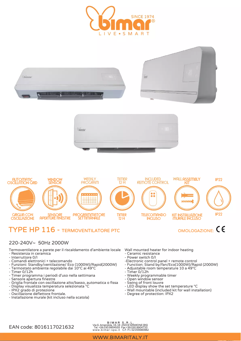 Image de la première page du manuel de l'appareil HP116