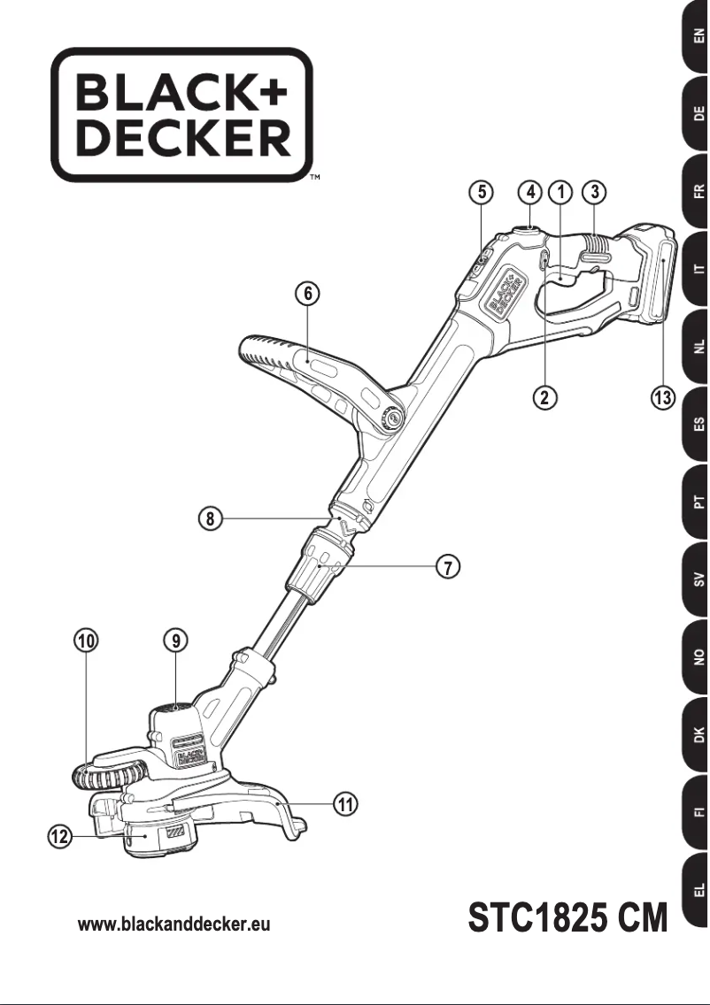 Page 1 de la notice Manuel utilisateur Black & Decker STC1825CM
