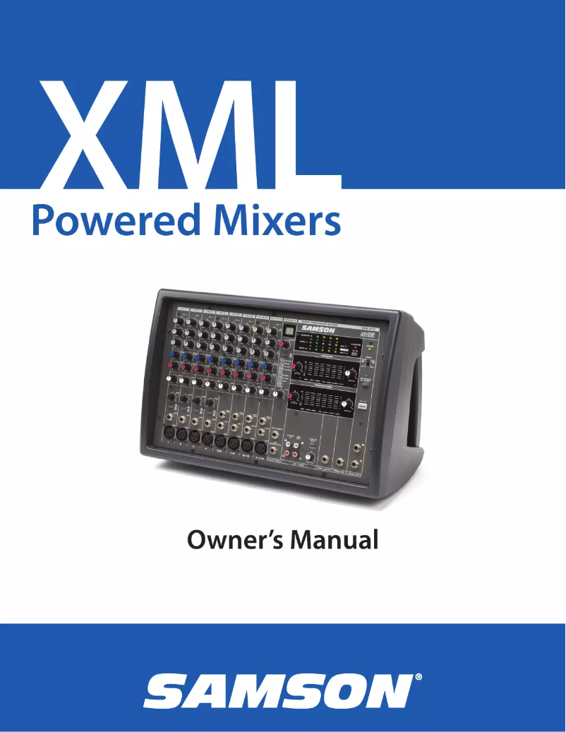 Page n°1 - Manuel utilisateur Samson XML410