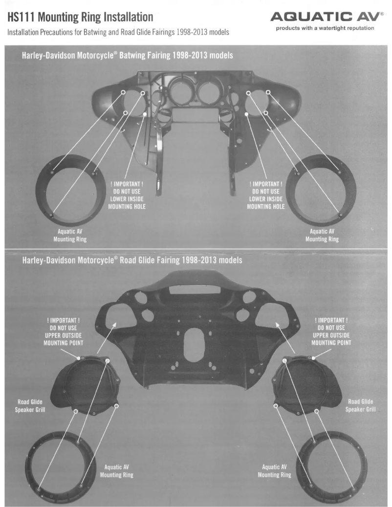 Page 1 de la notice Manuel utilisateur Aquatic AV HS111