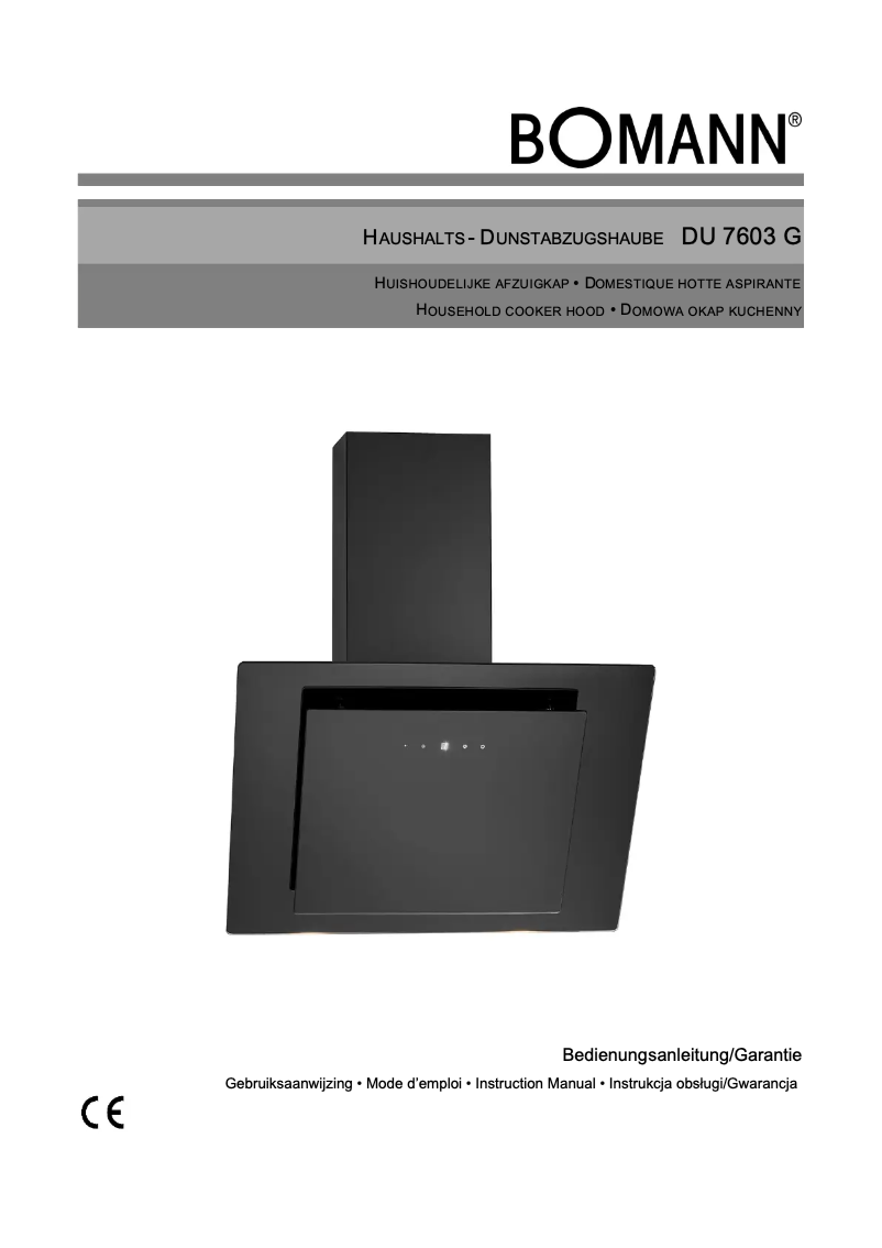 Image de la première page du manuel de l'appareil DU 7603 G