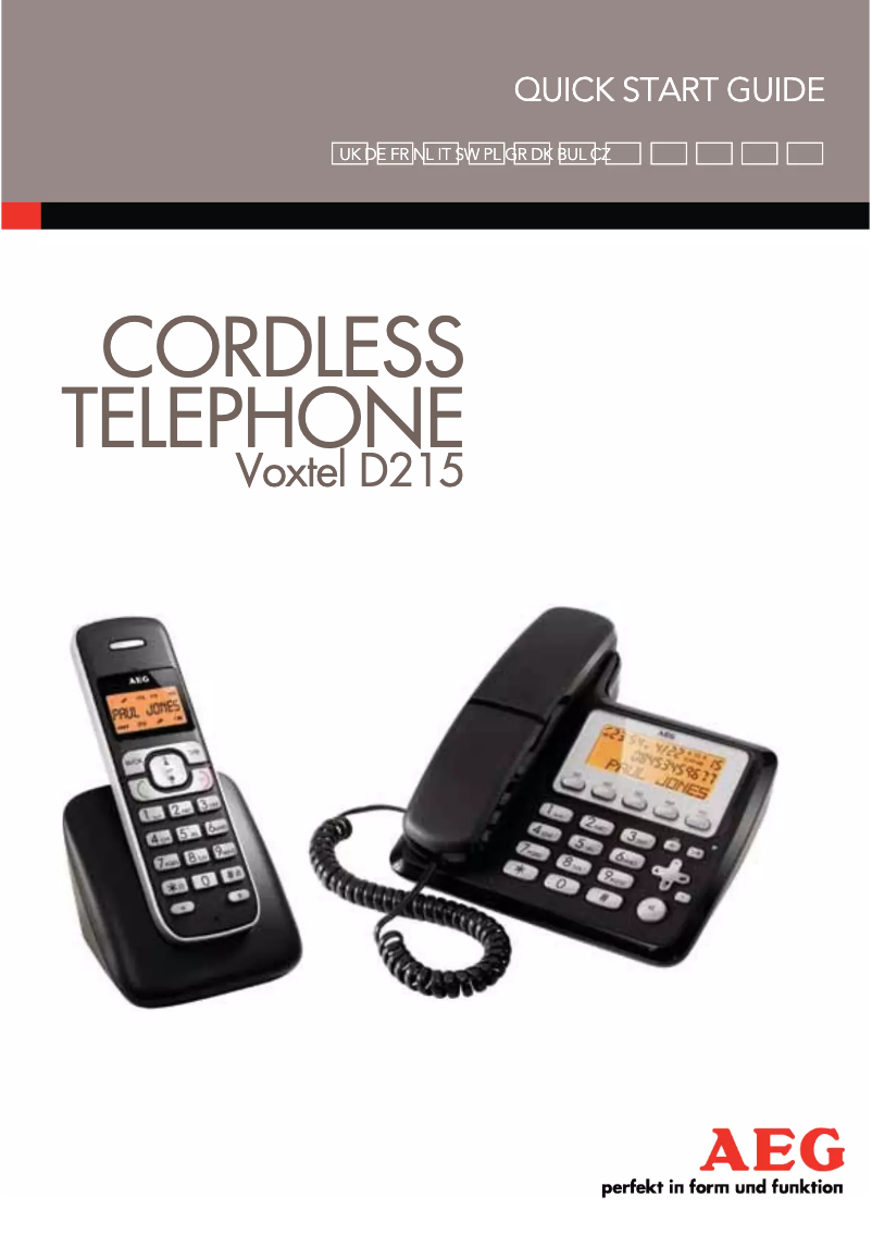 Página 1 del manual Manual de usuario AEG Voxtel D215