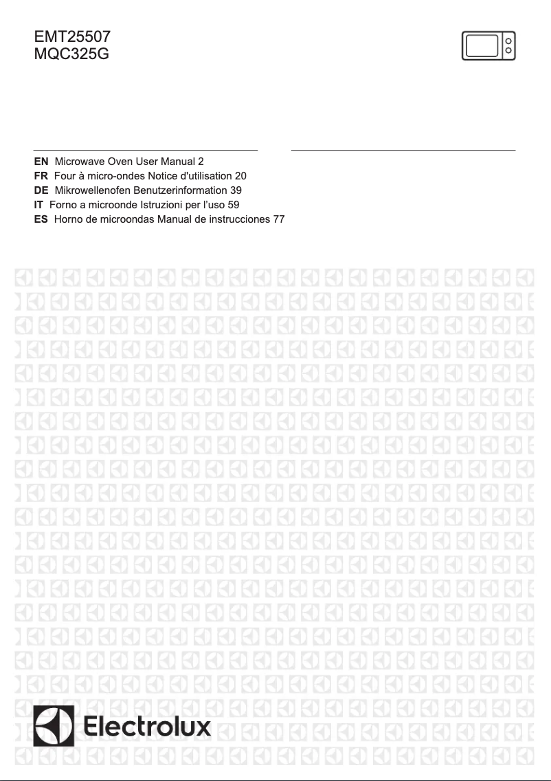 Page 1 de la notice Manuel utilisateur Electrolux EMT25507OX