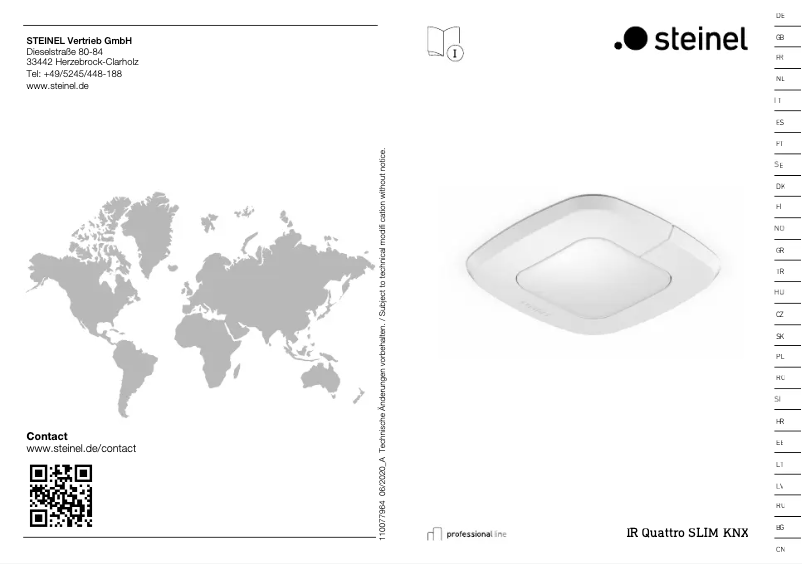 Page n°1 - Manuel utilisateur Steinel IR Quattro SLIM