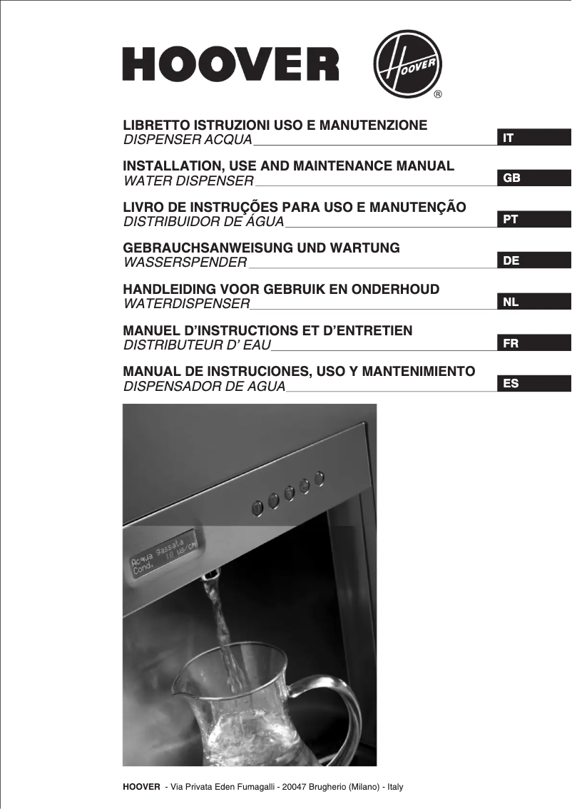 Page n°1 - Manuel utilisateur Hoover HWP 60 X