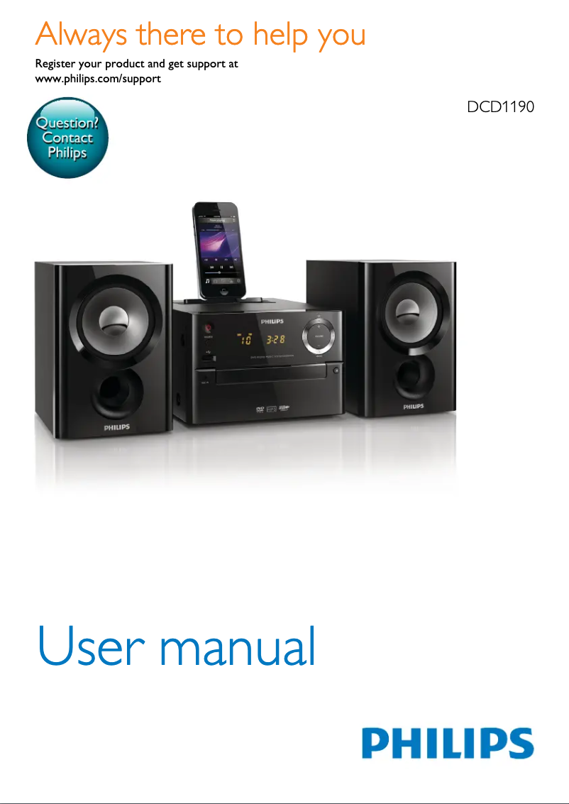 Page n°1 - Manuel utilisateur Philips DCD1190