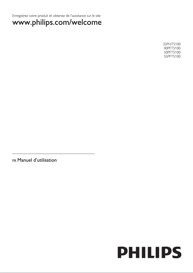 Page n°1 - Manuel utilisateur Philips 5200 series 49PFT5200