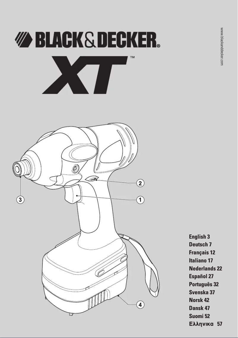 Page 1 de la notice Manuel utilisateur Black & Decker XTC12IK