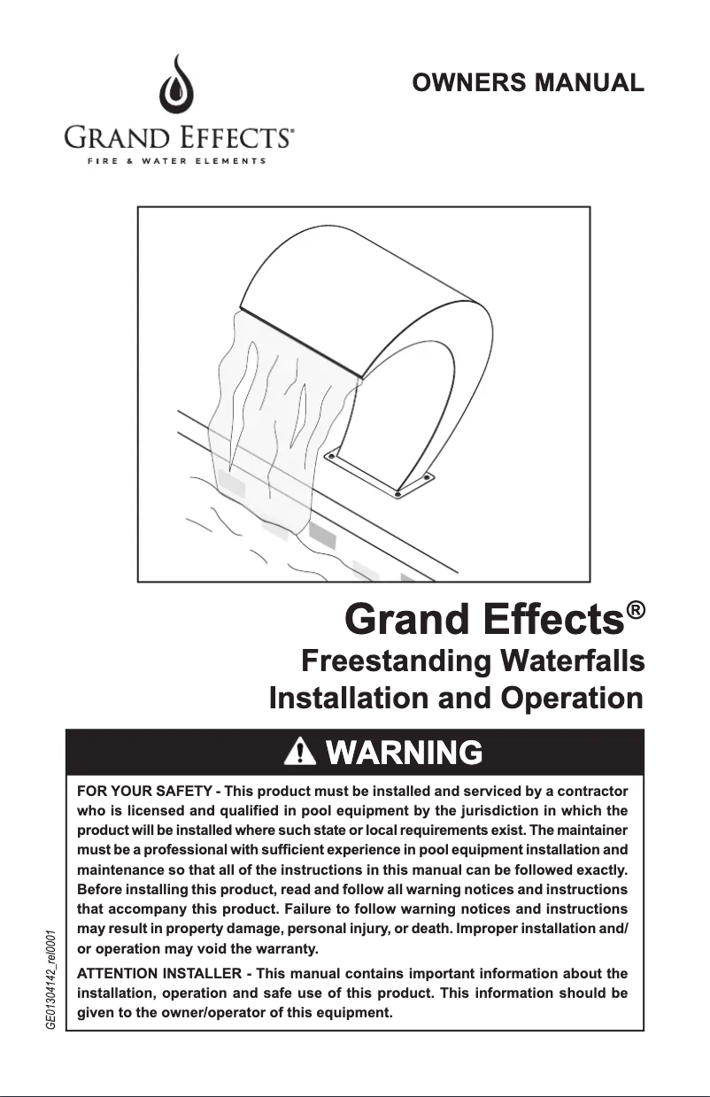 Page 1 de la notice Manuel utilisateur Grand Effects Aura