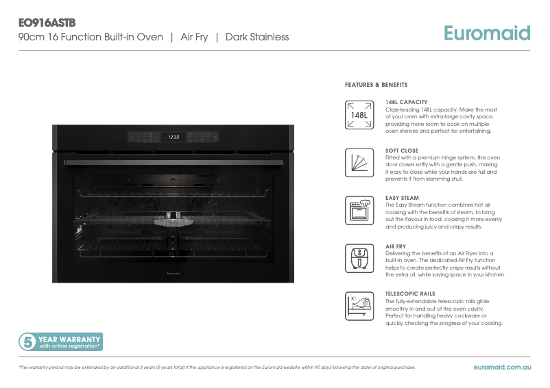 Image de la première page du manuel de l'appareil EO916ASTB