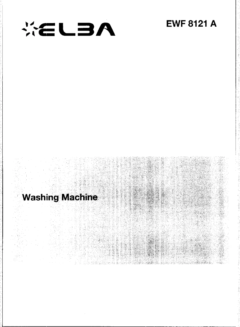 Image de la première page du manuel de l'appareil EWF 8121 A