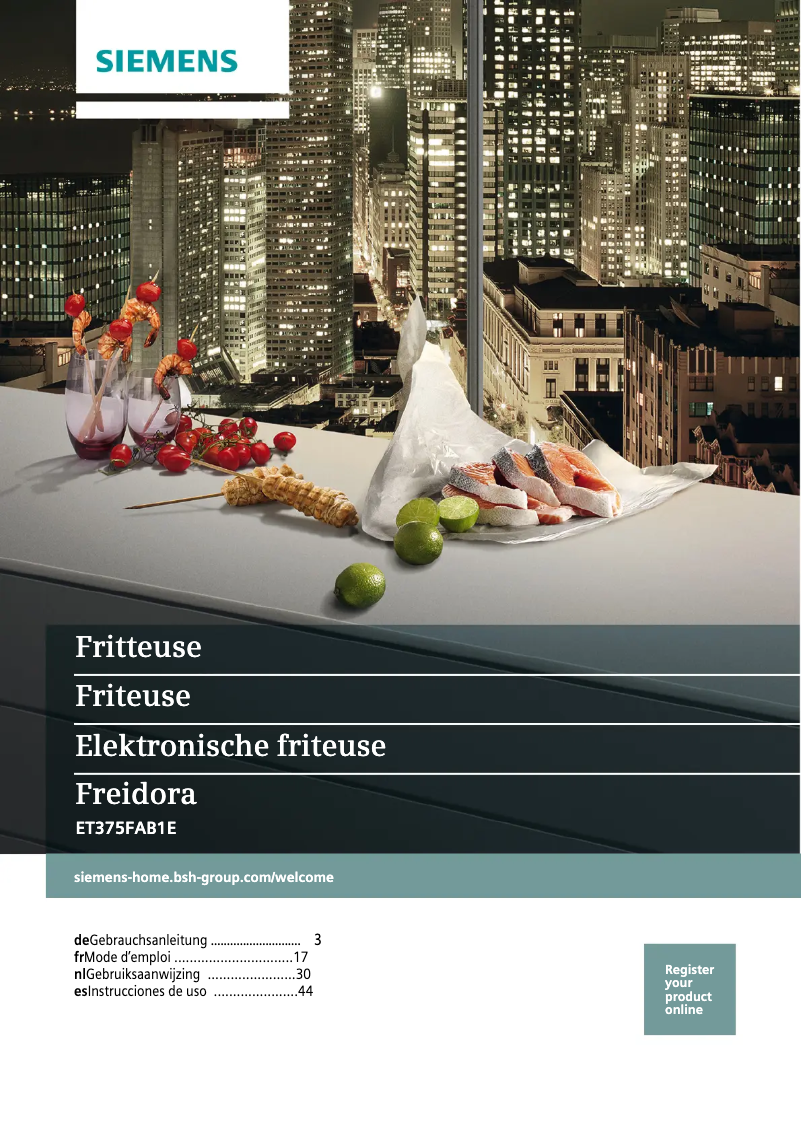 Page 1 de la notice Manuel utilisateur Siemens ET375FAB1E