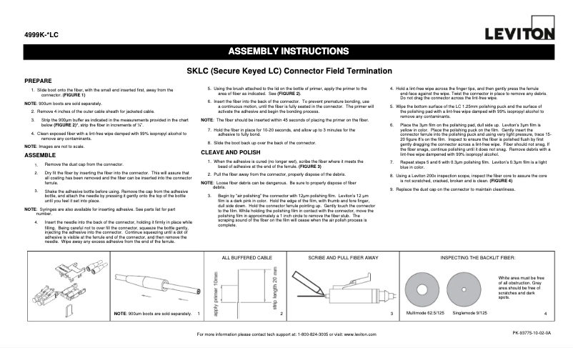 Page 1 de la notice Manuel utilisateur Leviton 4999K-VLC