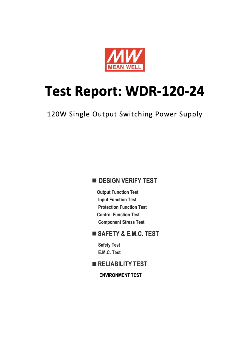 Image de la première page du manuel de l'appareil WDR-120-24