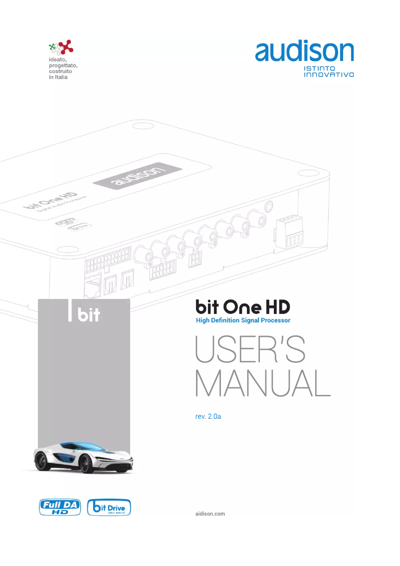 Page 1 de la notice Fiche technique Audison Bit One HD