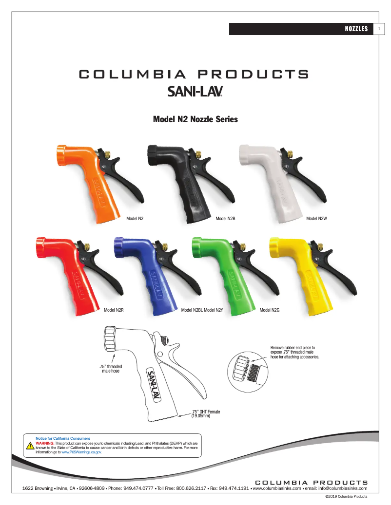 Page 1 de la notice Manuel utilisateur Sani-Lav N2G