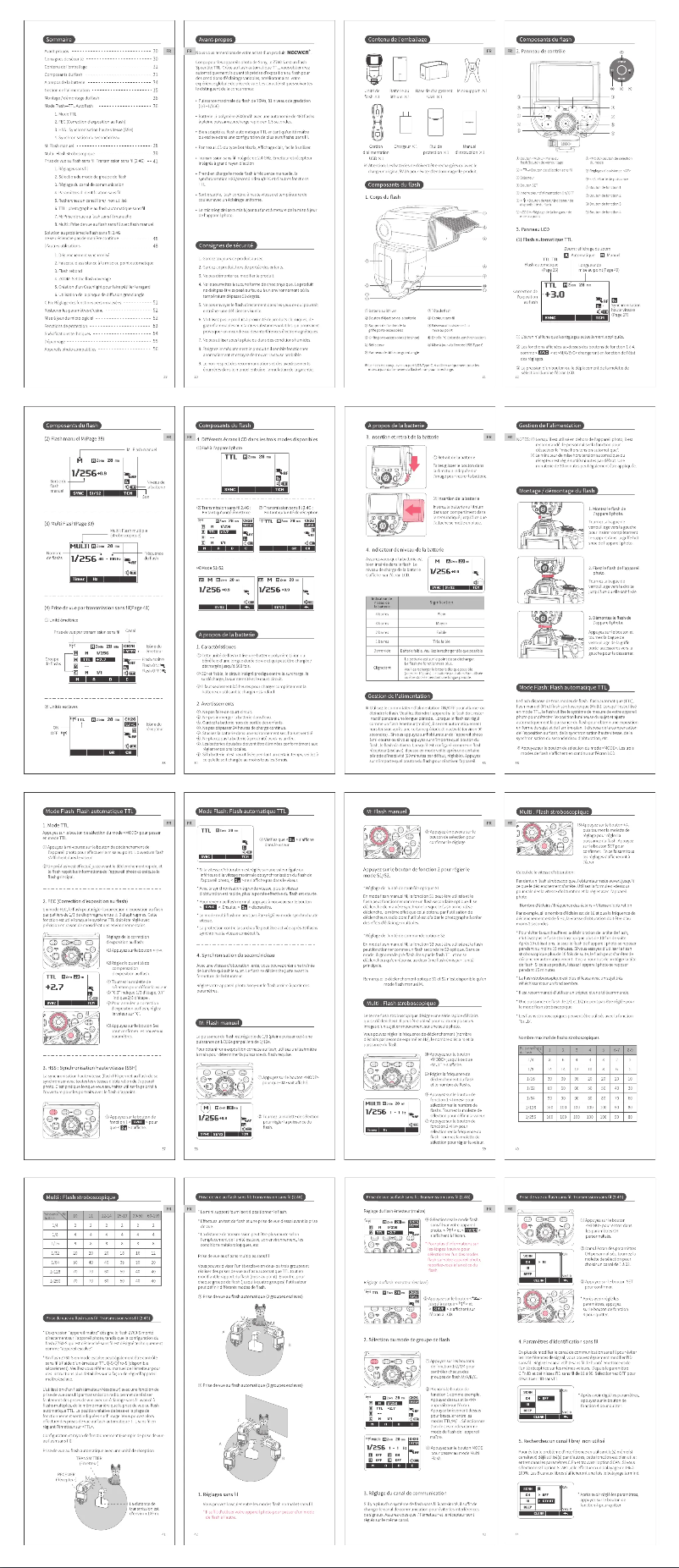 Page 1 de la notice Manuel utilisateur Neewer Z760-S