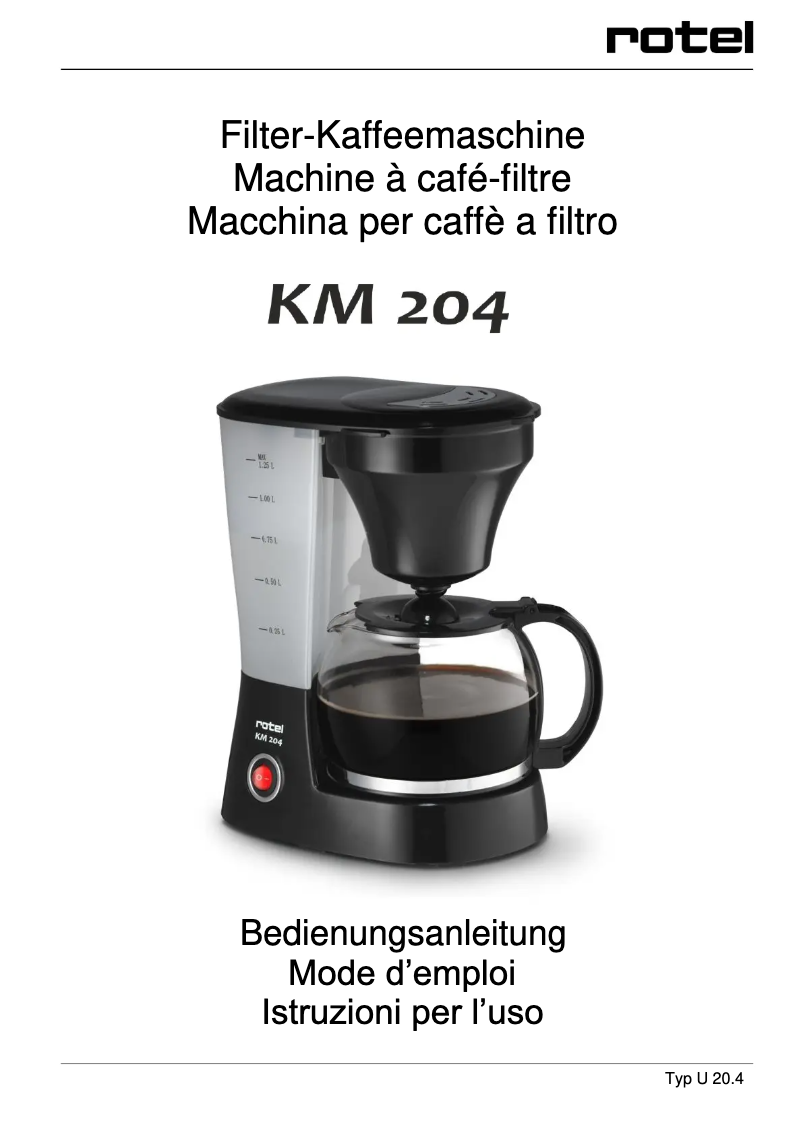 Page 1 de la notice Manuel utilisateur Rotel KM 204