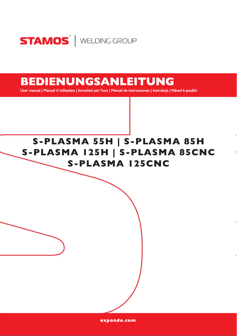 Page n°1 - Manuel utilisateur Stamos S-PLASMA 125CNC