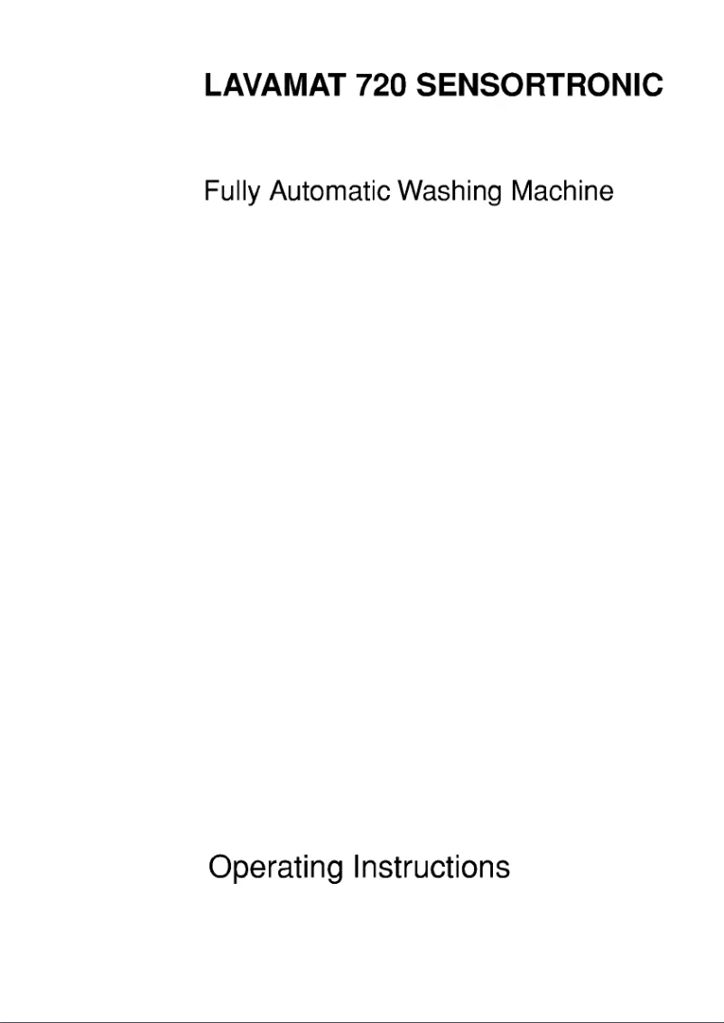 Page n°1 - Manuel utilisateur AEG Lavamat 720