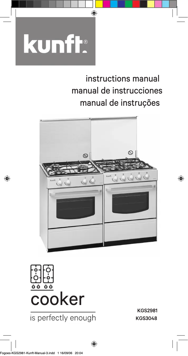 Page 1 de la notice Manuel utilisateur Kunft KGS2981