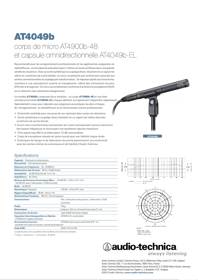 Image de la première page du manuel de l'appareil AT4049b