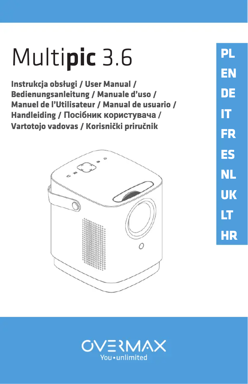 Page 1 de la notice Manuel utilisateur Overmax Multipic 3.6