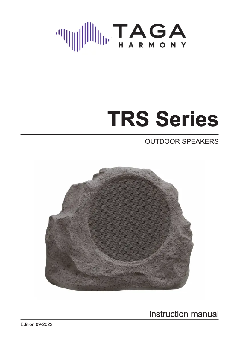 Page 1 de la notice Manuel utilisateur Taga Harmony TRS-20 v.3