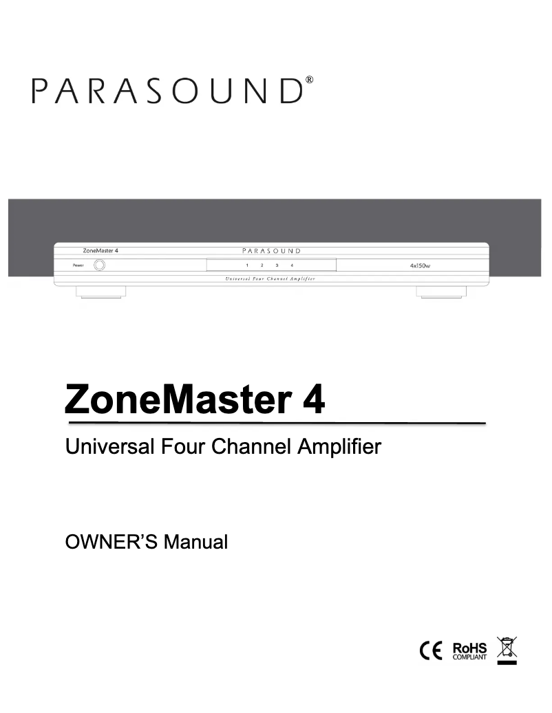 Imagen de la primera página del manual del dispositivo ZoneMaster 4