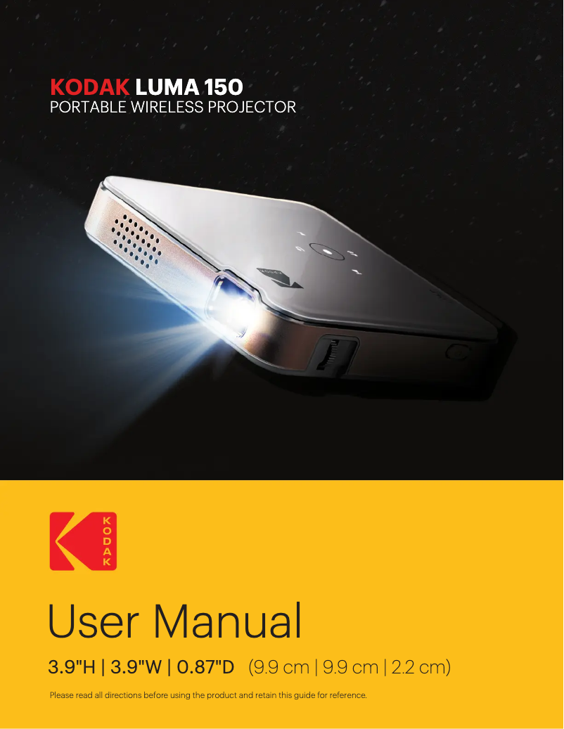 Page n°1 - Manuel utilisateur Kodak Luma 150