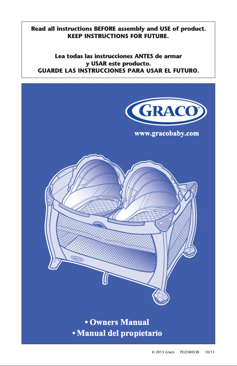 Image de la première page du manuel de l'appareil Pack 'n Play Playard with Twins Bassinet