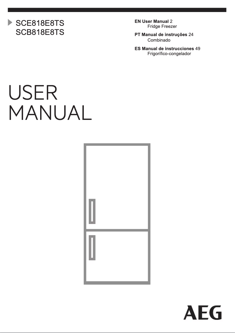 Página 1 del manual Manual de usuario AEG SCB818E8TS