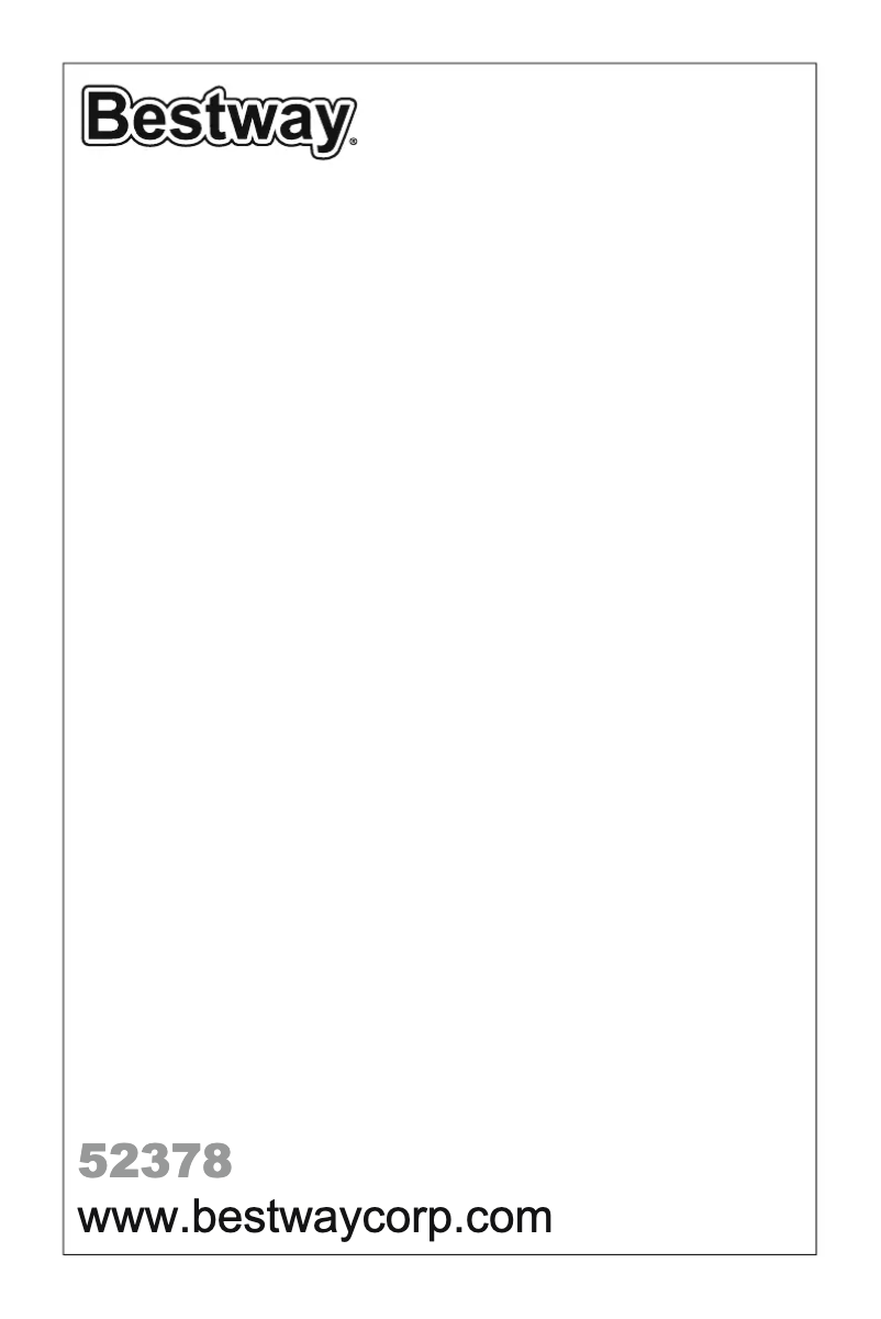 Page n°1 - Manuel utilisateur Bestway 52378