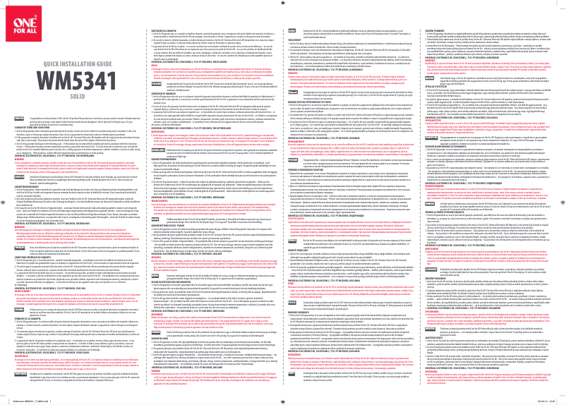 Page 1 de la notice Manuel utilisateur One for all WM 5341