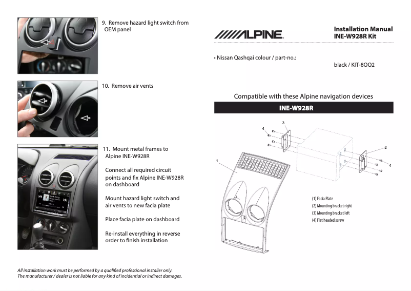Image de la première page du manuel de l'appareil KIT-8QQ2