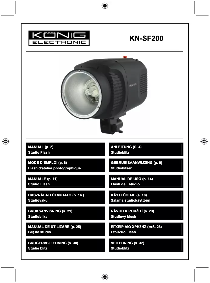 Image de la première page du manuel de l'appareil KN-SF200