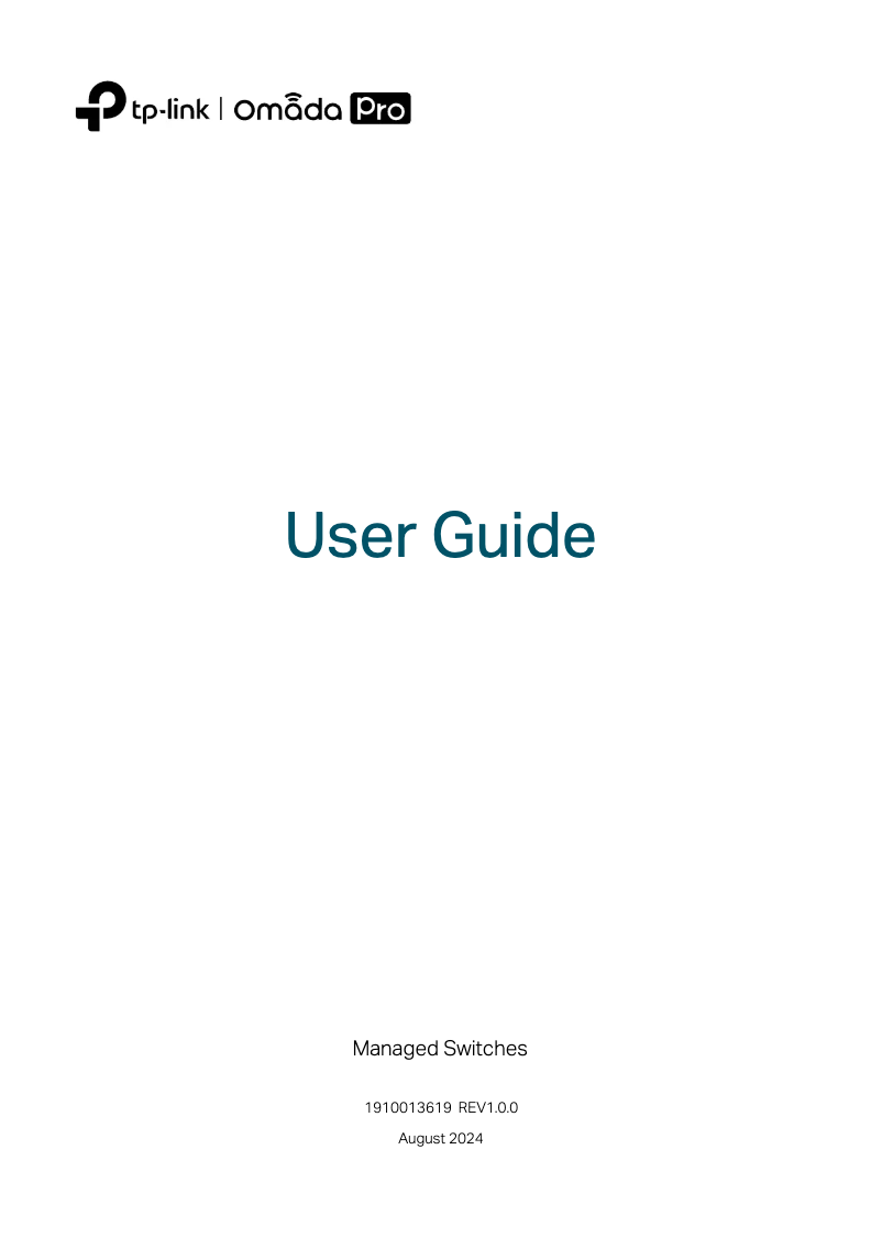 Page 1 de la notice Manuel utilisateur TP-Link Omada Pro S4500-8GHP2F