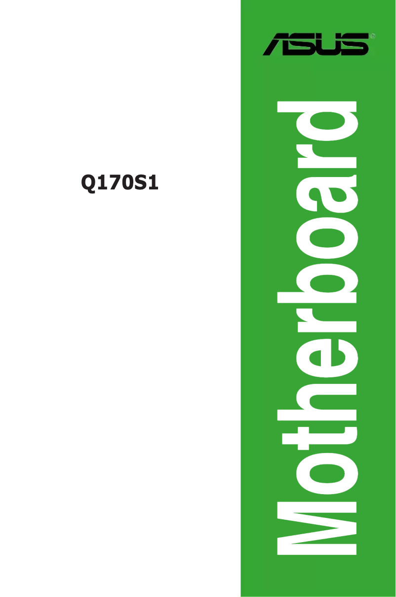 Page 1 de la notice Manuel utilisateur Asus Q170S1/CSM