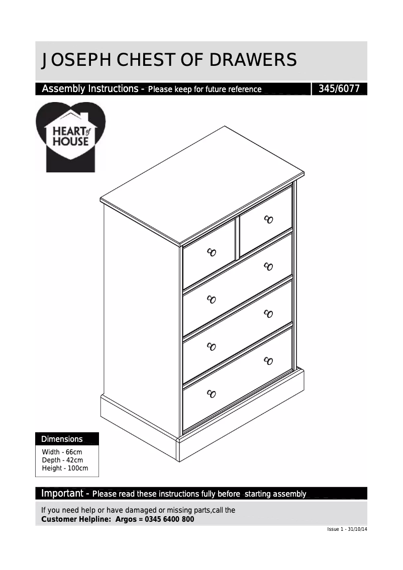 Image de la première page du manuel de l'appareil Joseph