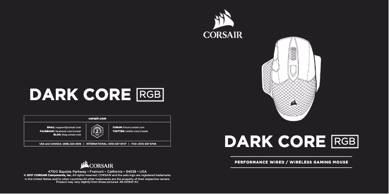 Page 1 de la notice Mode d'emploi Corsair Dark Core RGB