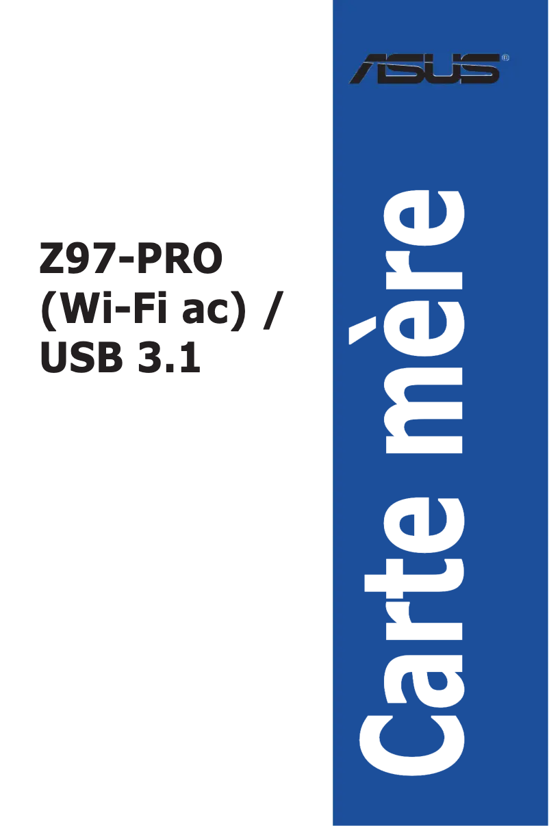Page 1 de la notice Manuel utilisateur Asus Z97-PRO‏(Wi-Fi ac)‏/USB 3.1