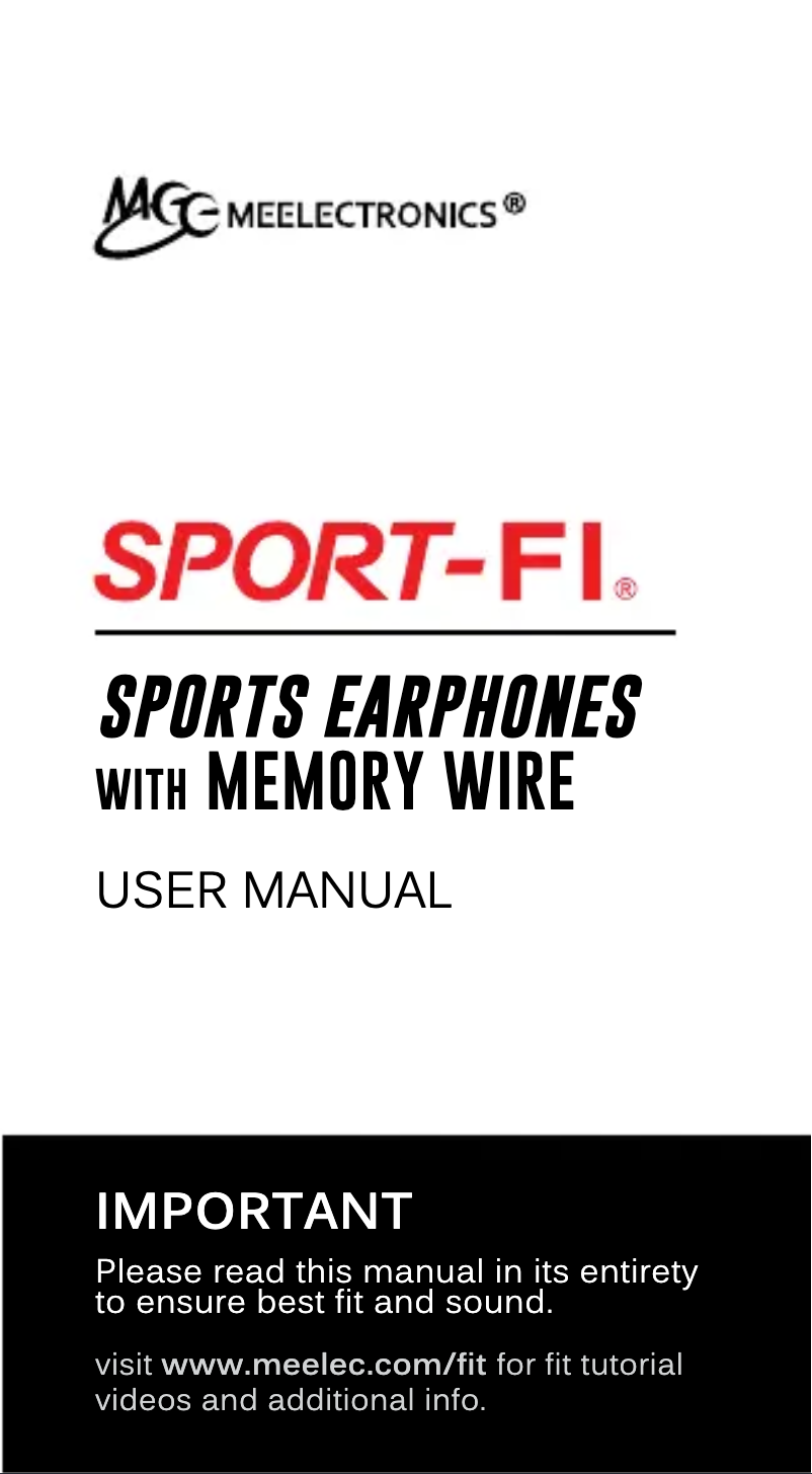 Page n°1 - Manuel utilisateur MEE audio Sport-Fi M6