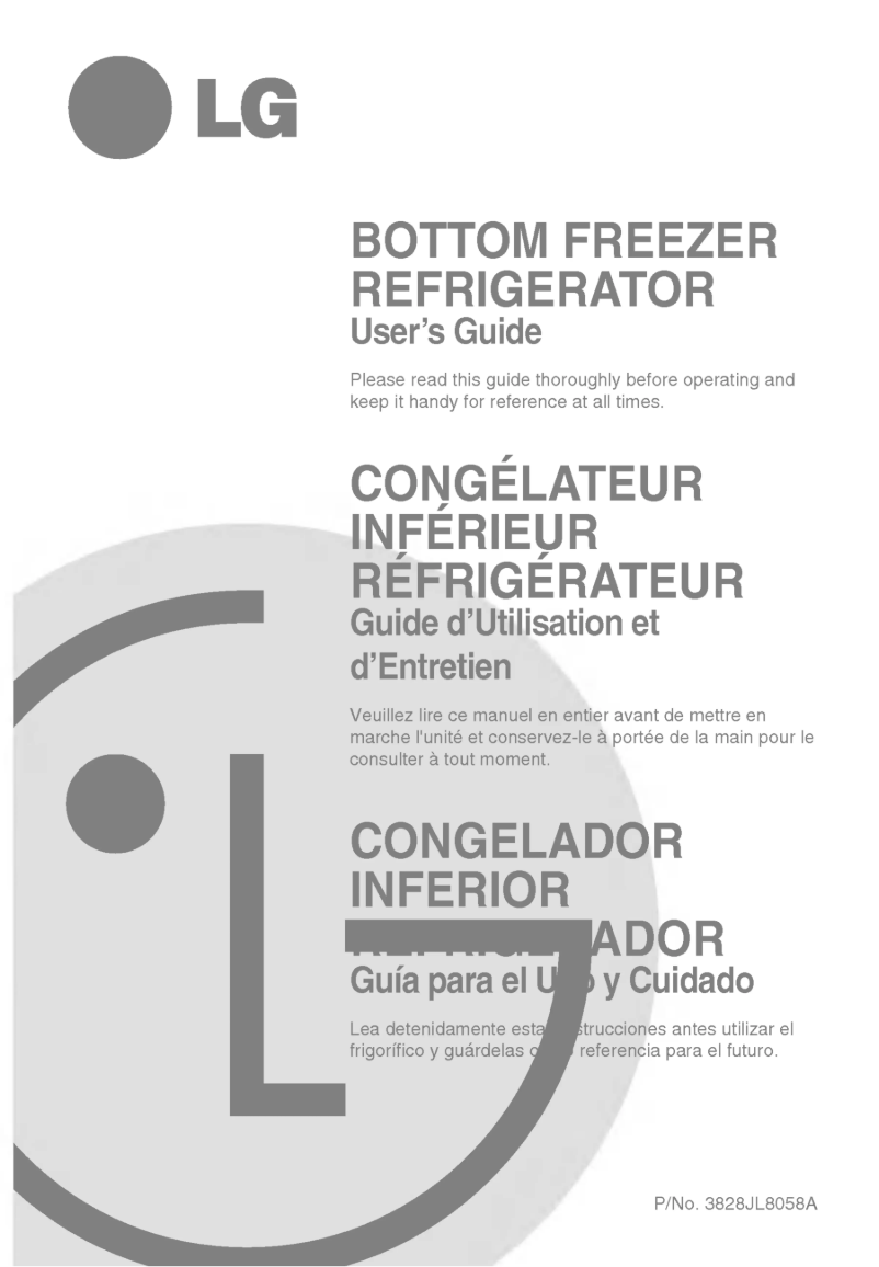 Page 1 de la notice Manuel utilisateur LG GR-F258JUT