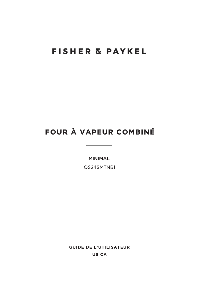 Página 1 del manual Manual de usuario Fisher & Paykel OS24SMTNB1